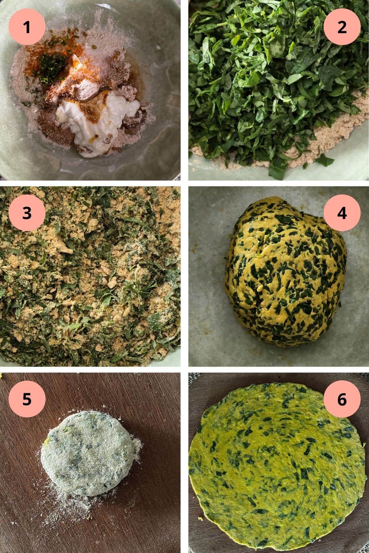 step-by-step making thepla